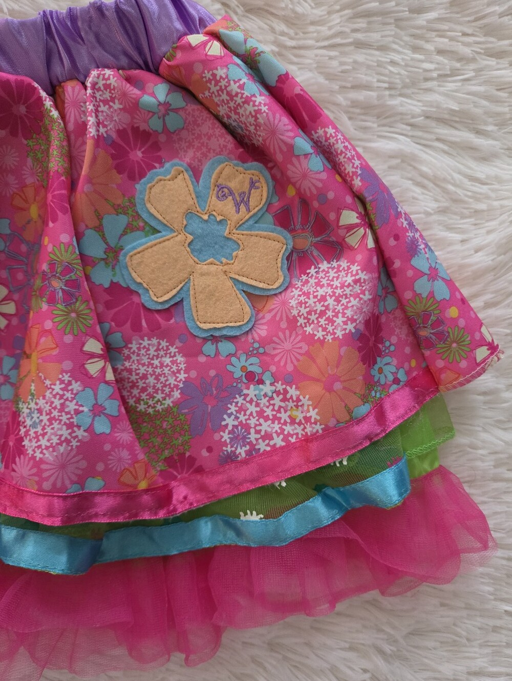 American Girl Wellie Wishers Willa Tutu Skirt, Size 4-6x With Matching Headband - Picture 3 of 9